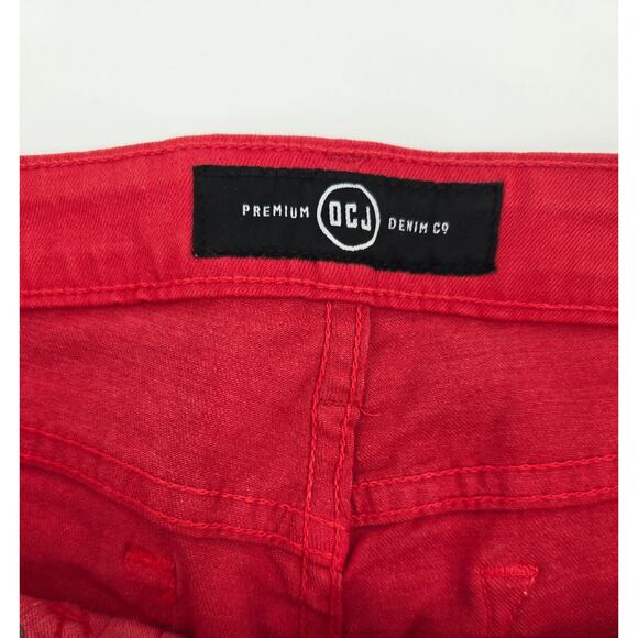 Premium Denim Co True Red Collegiate Nebraska Husker Skinny Jeans - Picture 2 of 4